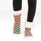 Chevron Christmas Sprinkles - Recycled Slipper Socks