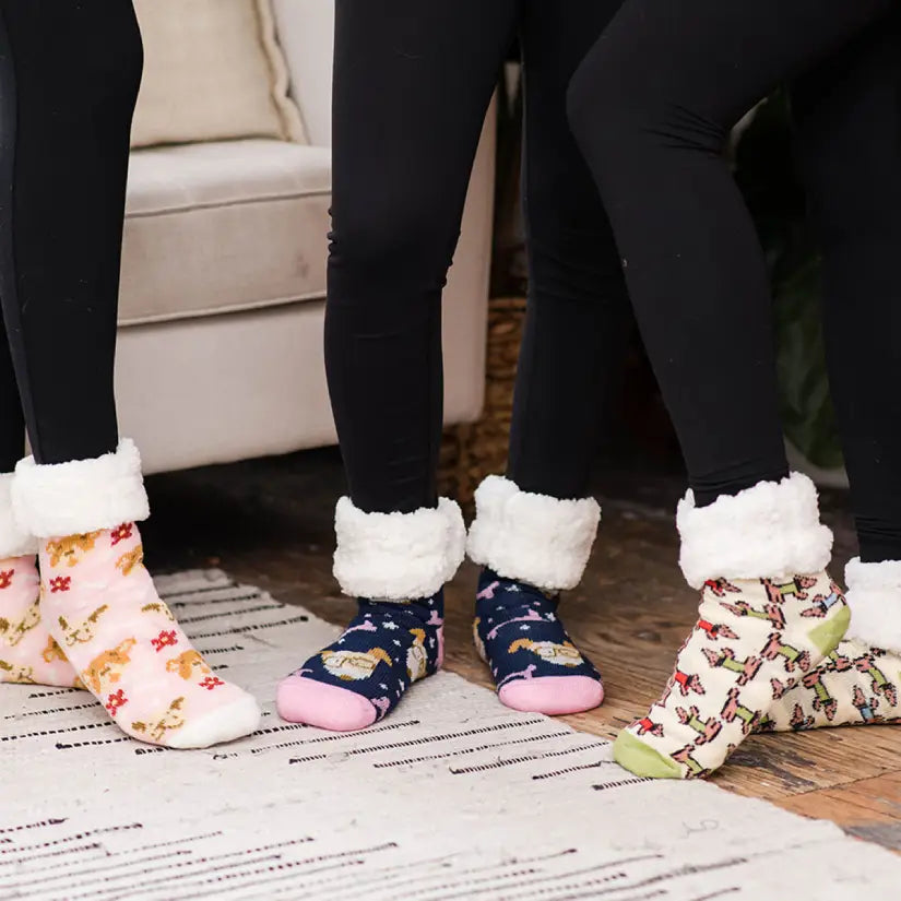 Dog Mom Navy - Recycled Slipper Socks