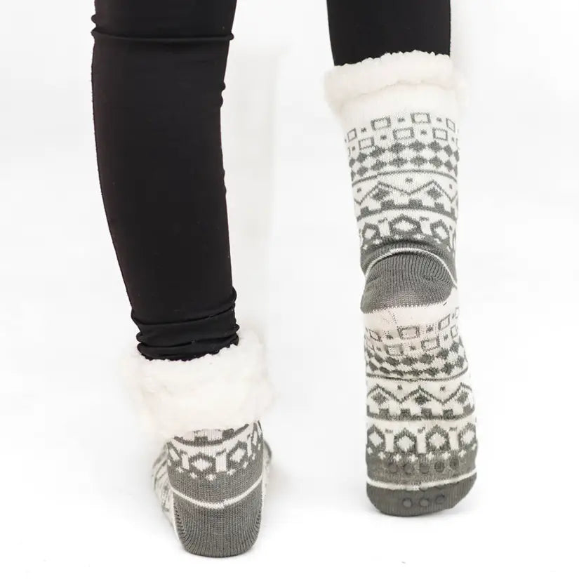 Nordic Granite - Recycled Slipper Socks