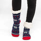 Ugly Sweater Dazzling Blue - Recycled Slipper Socks