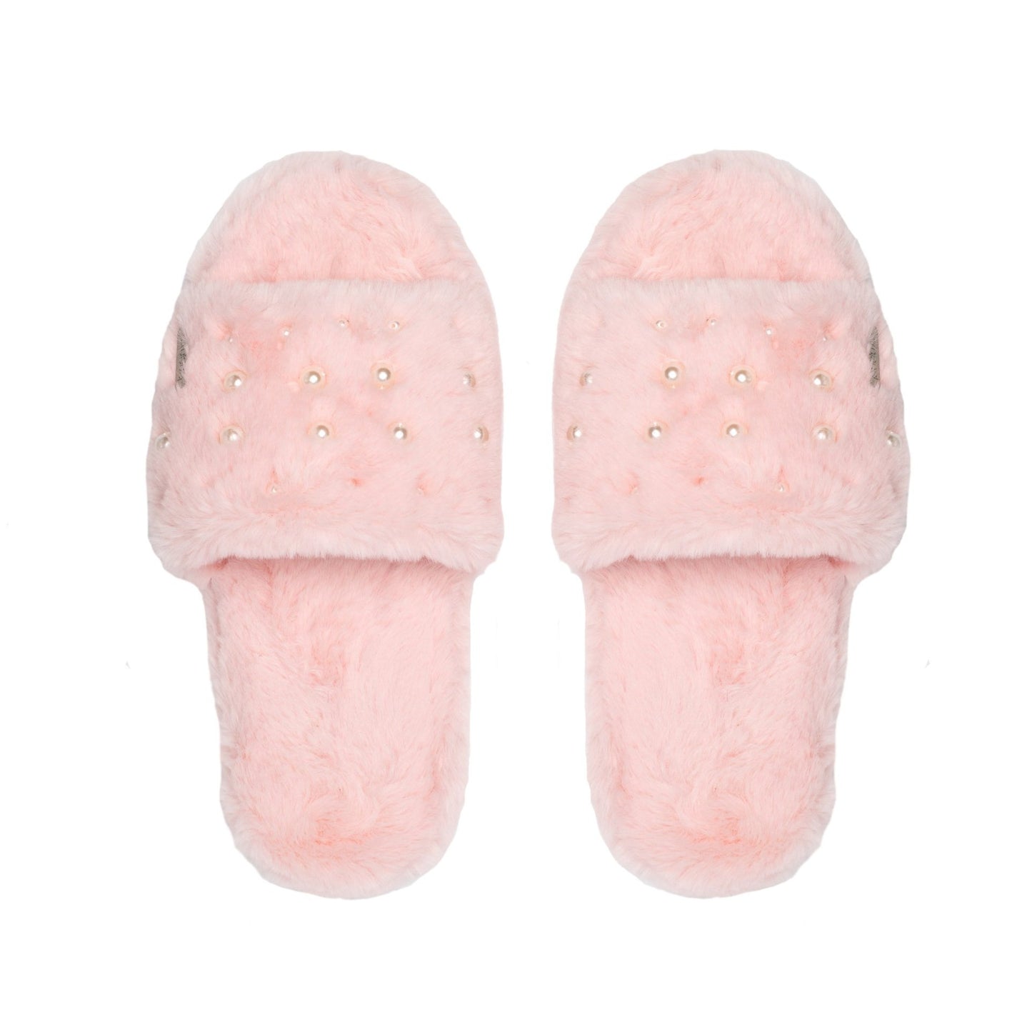 Pink Pearl - Faux Fur Pearl Slippers