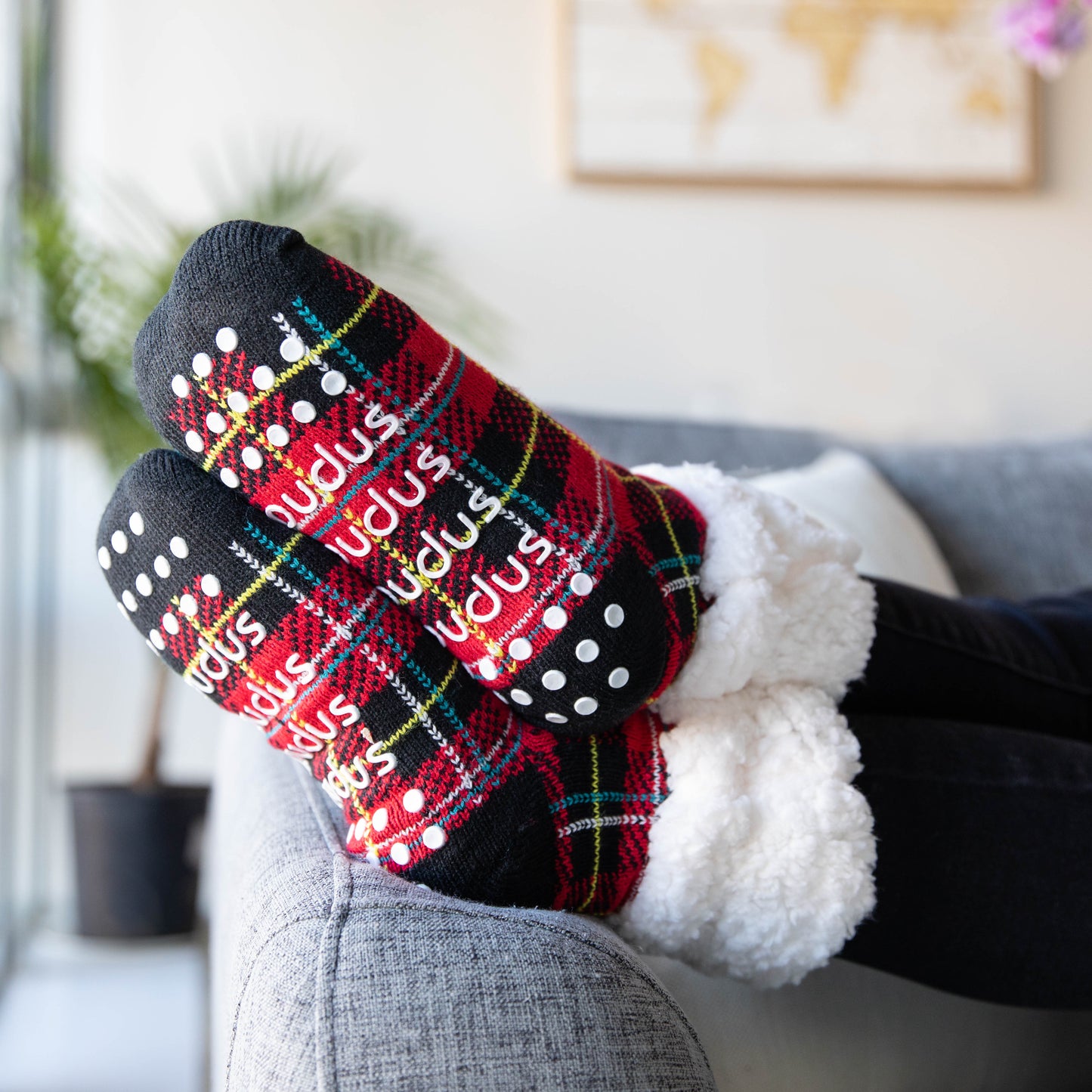 Plaid Lumberjack Red - Classic Slipper Sock