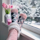 Argyle Blush - Classic Slipper Sock