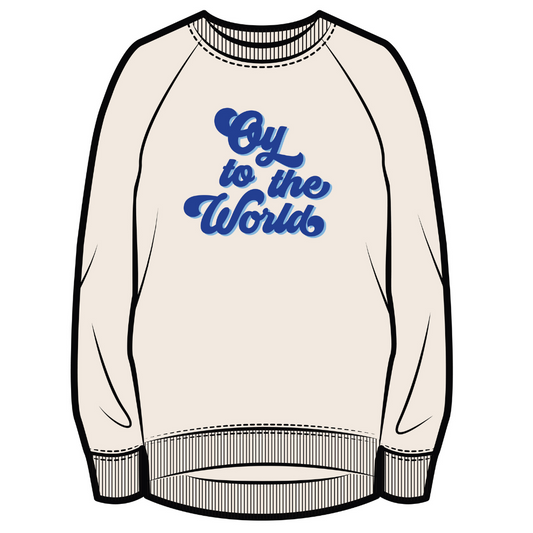 Hanukkah Sweatshirt | Oy to the World | Ivory