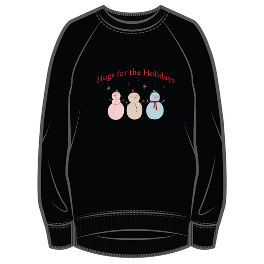 Holiday Sweatshirt | Hugs for the Holidays | Black
