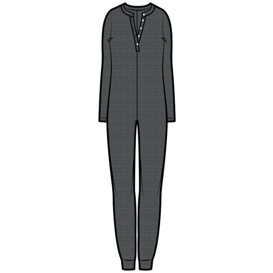 Charlotte Henley Jumpsuit | Charcoal