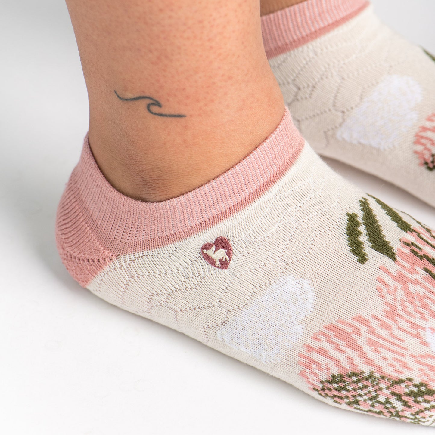 Bamboo Socks | Everyday Ankle | Wild At Heart Tea Rose