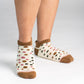 CUSHIONED SOCKS | Comfy Ankle | Polka Dot Toasted Coconut