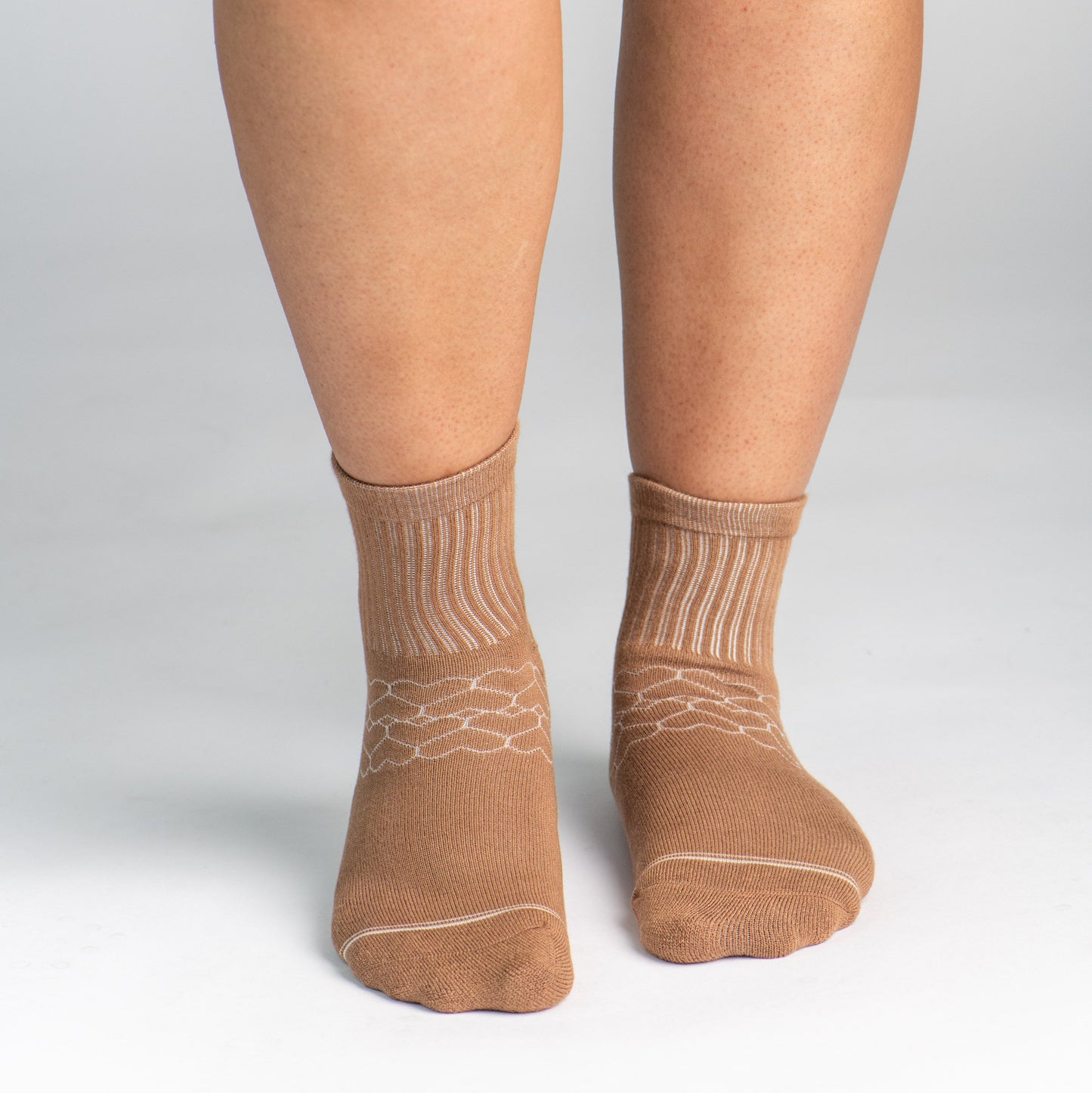 Bamboo Socks | Uptown Quarter Crew | Toasted Coconut