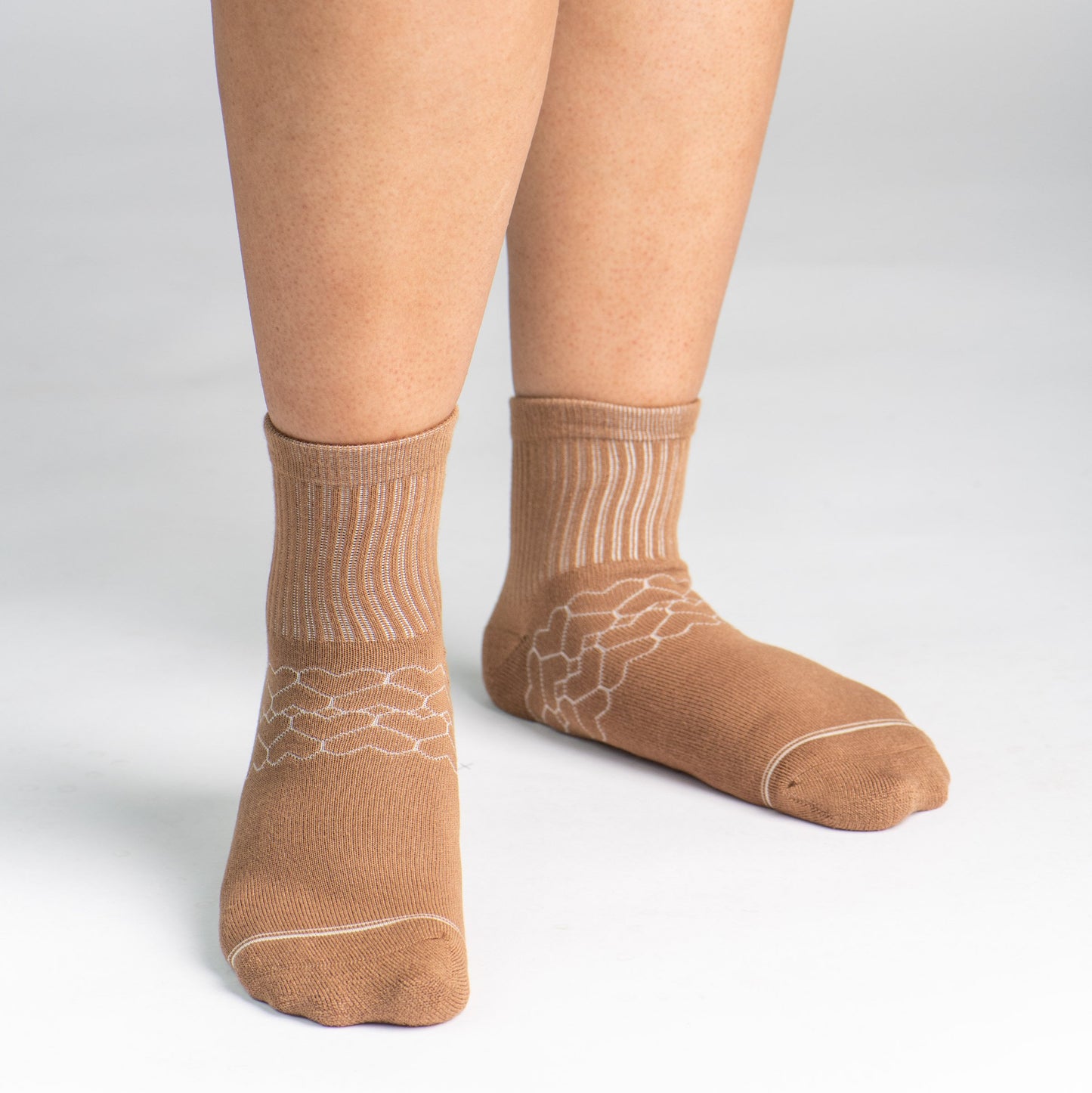 Bamboo Socks | Uptown Quarter Crew | Toasted Coconut