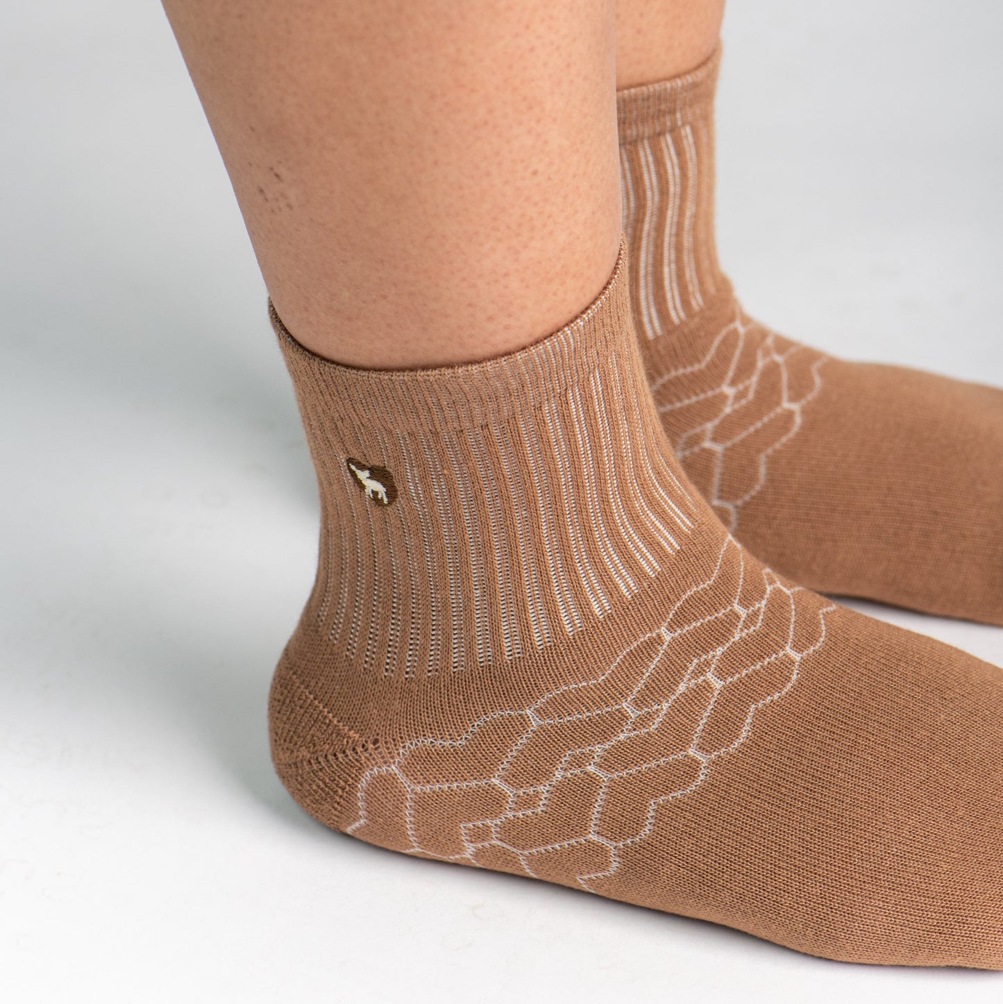 CUSHIONED SOCKS | Comfy Quarter Crew | Toasted Coconut