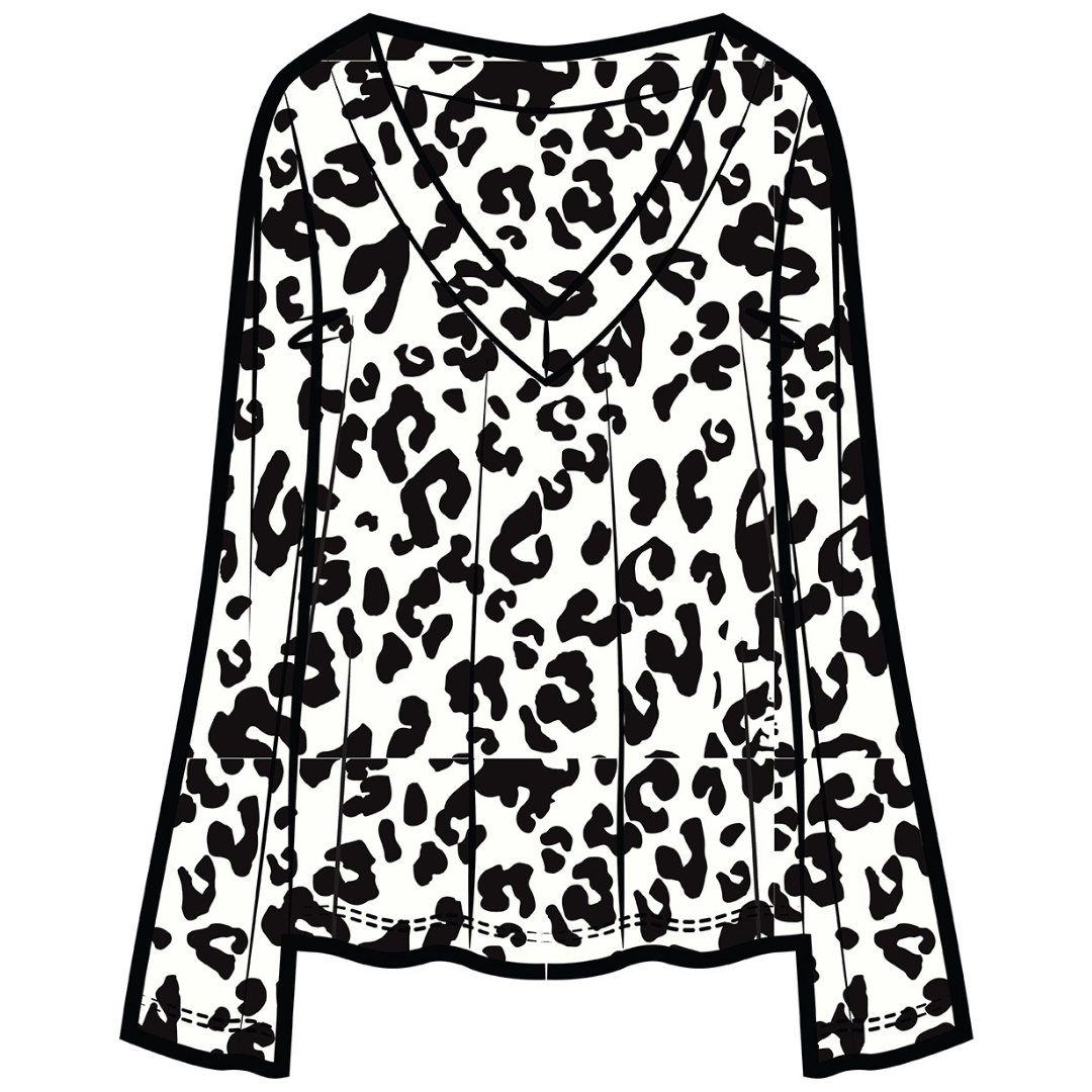 Jamie Leopard Print Sleep Shirt | Ivory