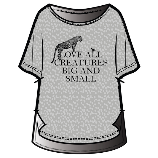 Lola Ballerina Neck Tee | Light Grey