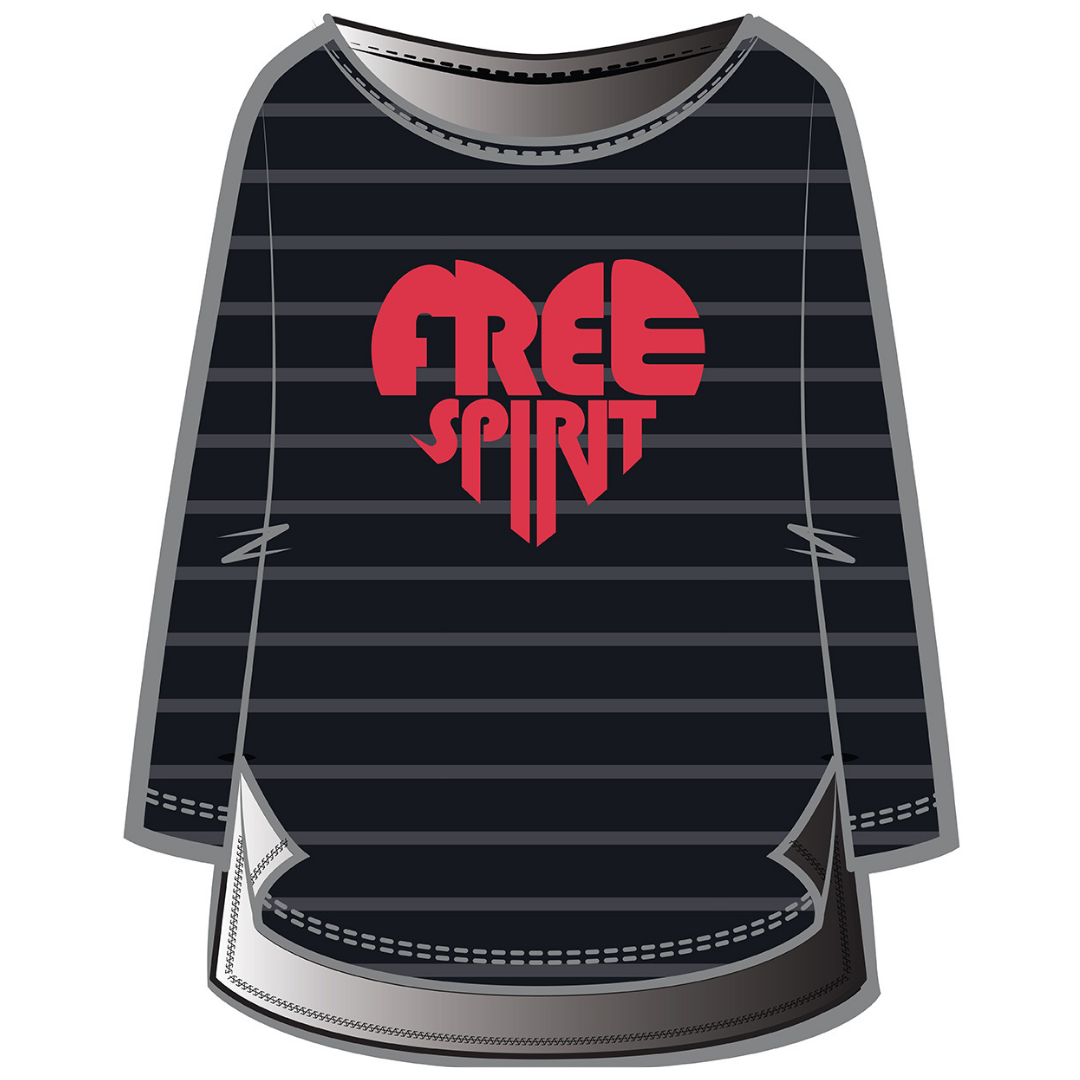 Cara "Free Spirit" Sleep Shirt | Marine Stripes