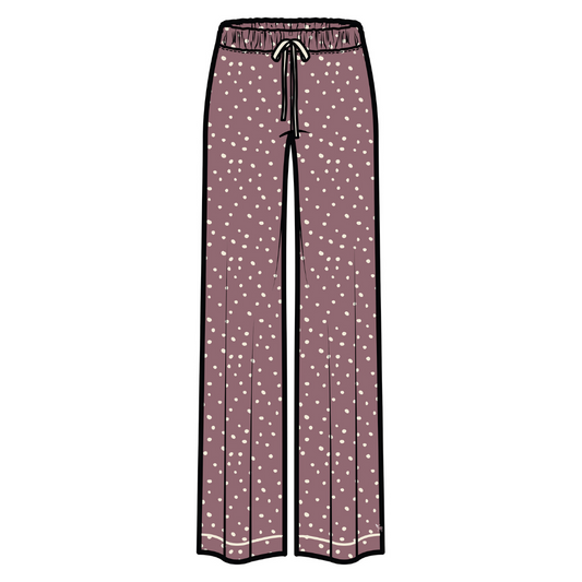 Korrah Sleep Pants | Elderberry With Cloud Dots