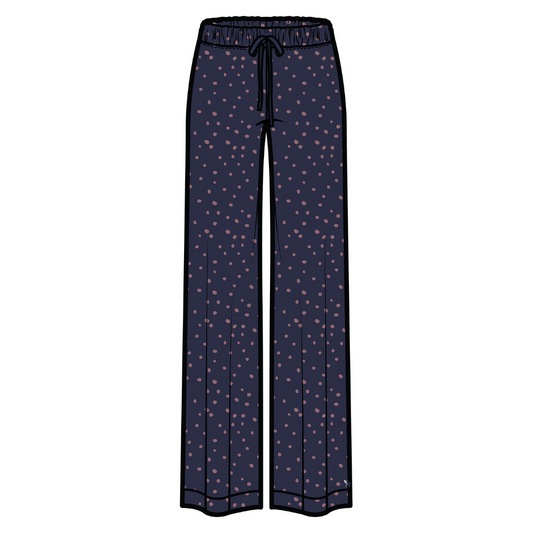 Korrah Sleep Pants | Blue Sail with Elderberry Dots