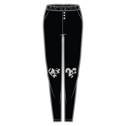 Sienna Sleep Pants | Black Animal Print Patch