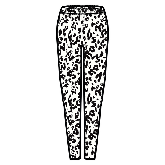 Sienna Sleep Pants | Ivory Animal Print
