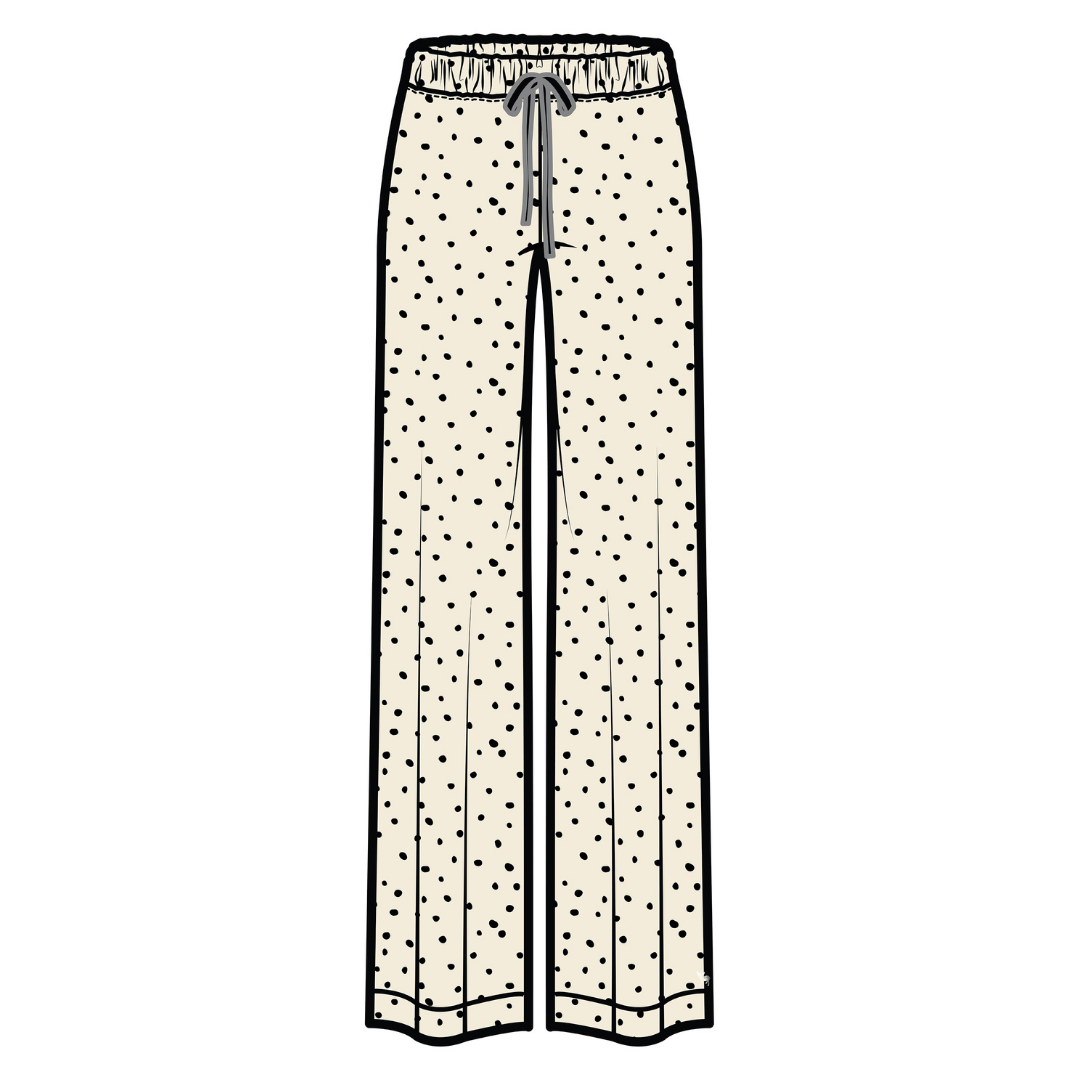 Korrah Sleep Pants | Cloud with Black Dots