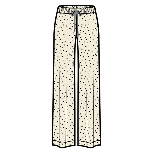 Korrah Sleep Pants | Cloud with Black Dots