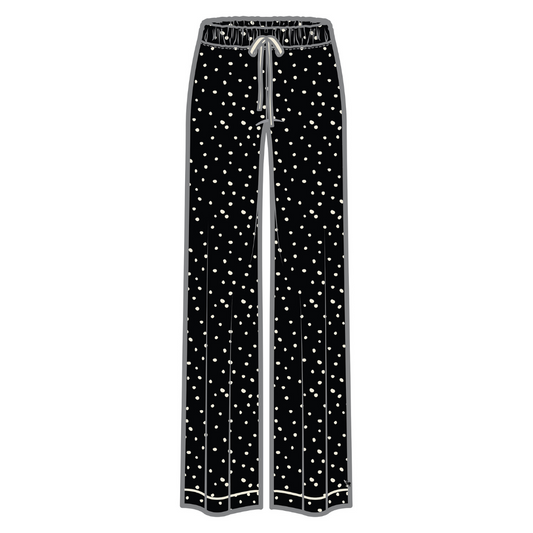 Korrah Sleep Pants | Black with Cloud Dots