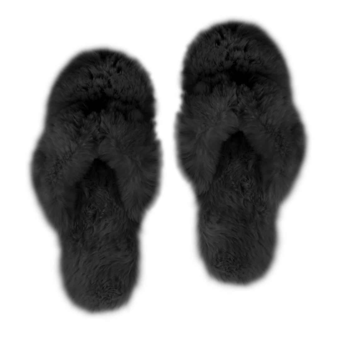 Black | Recycled Cottontail Flip Flop Slippers