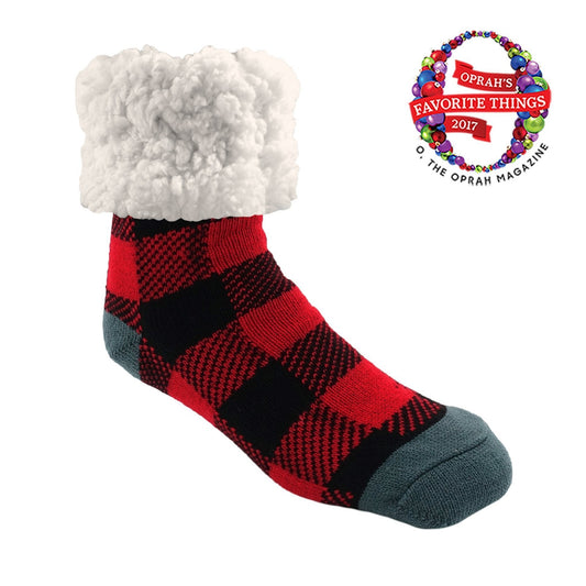 Red Lumberjack Large - Classic Slipper Sock