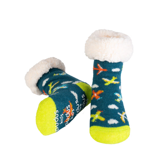 Airplane Oxford - Kids Slipper Socks