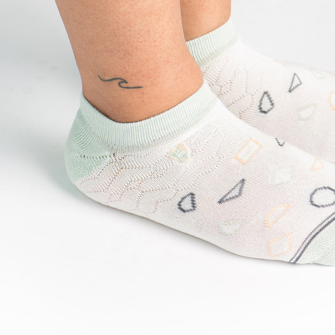 Bamboo Socks | Everyday Ankle | Splash Star White