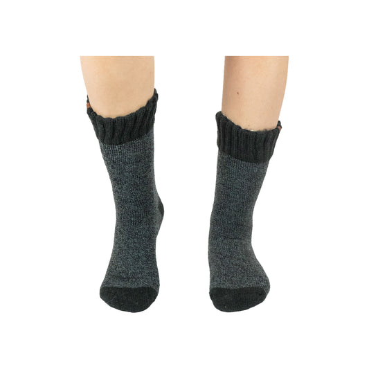 Heather Black - Boot Socks Short