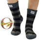 Pudus Women's Warm Short Boot Socks (W 6-10) Crew-Length Winter Socks (Perfect Thermal Socks, Rain Boot Socks and Hiking Socks) Boot Sock Lumberjack Grey Adult Short