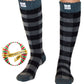 Pudus Women's Warm Tall Boot Socks (W 6-10), Fleece-Lined Knee High Winter Socks (Perfect Thermal Socks, Rain Boot Socks and Hiking Socks) Boot Sock Lumberjack Grey Adult Tall