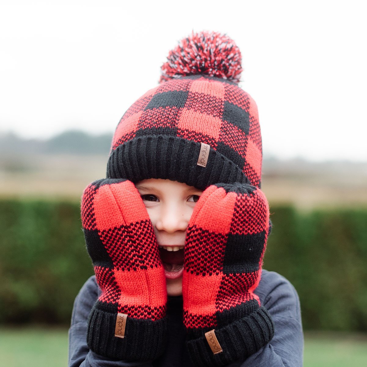 Lumberjack Red - Mittens Kids