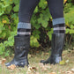 Pudus Women's Warm Tall Boot Socks (W 6-10), Fleece-Lined Knee High Winter Socks (Perfect Thermal Socks, Rain Boot Socks and Hiking Socks) Boot Sock Lumberjack Grey Adult Tall