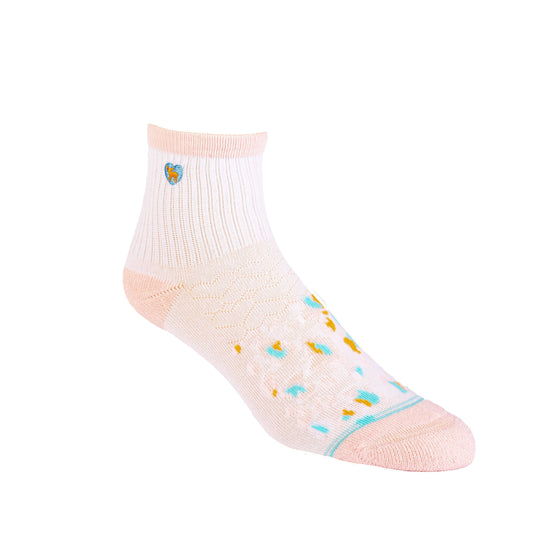 Catarina Pink - Bamboo Uptown Quarter Crew Socks