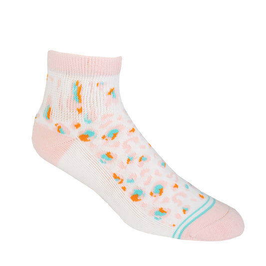 Catarina Pink - Cushioned Quarter Crew Socks
