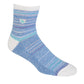 Seaside Blue - Cushioned Quarter Crew Socks