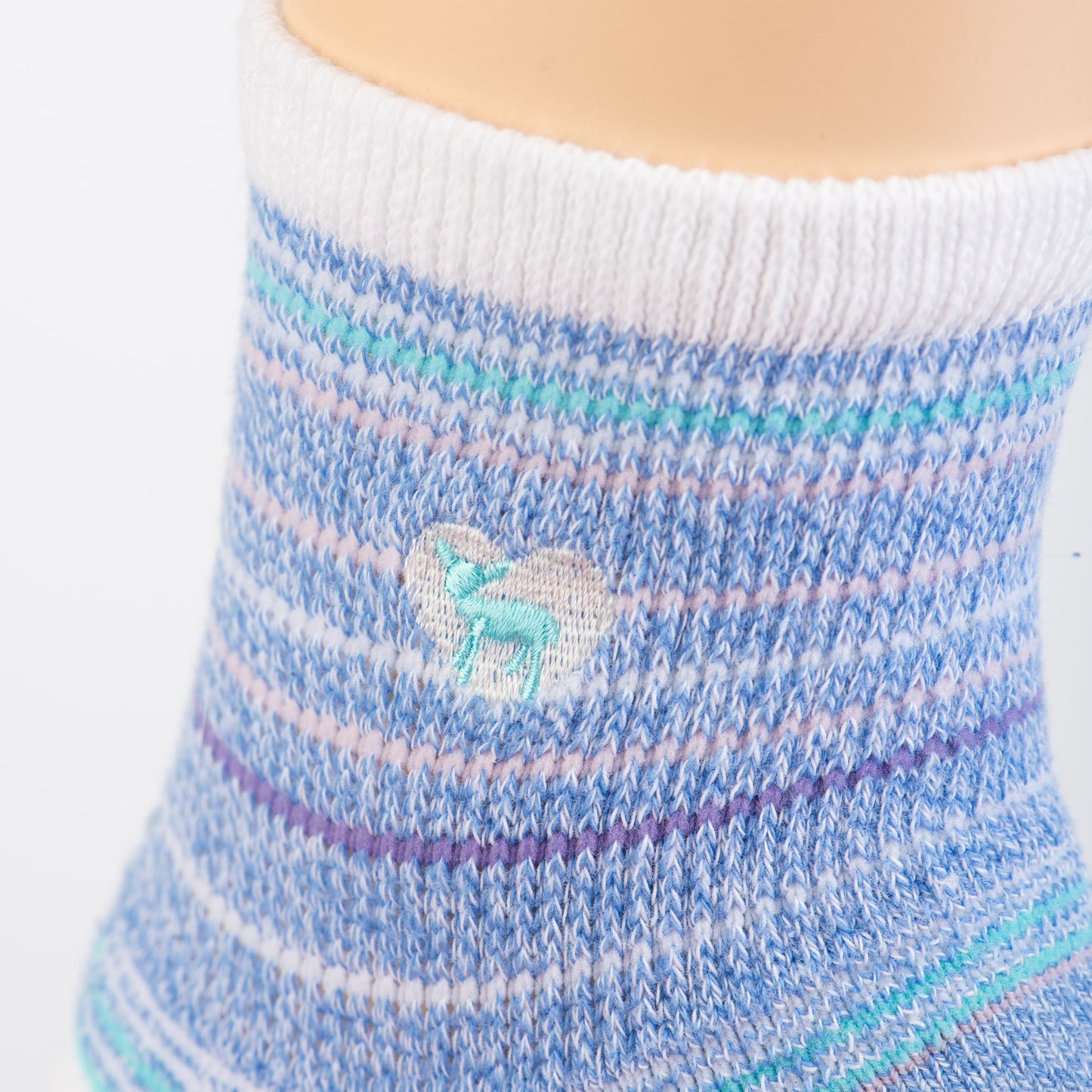 Seaside Blue - Cushioned Quarter Crew Socks