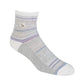 Seaside Grey - Cushioned Quarter Crew Socks