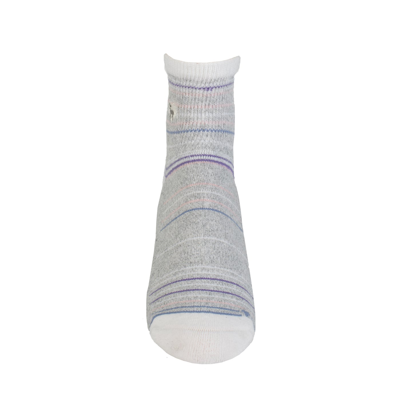 Seaside Grey - Cushioned Quarter Crew Socks