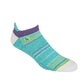 Stripe Peacock - Cushioned Ankle Socks