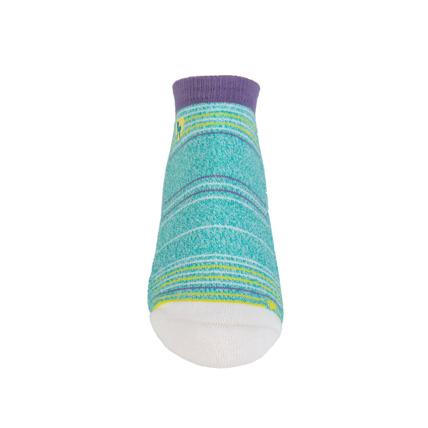 Stripe Peacock - Cushioned Ankle Socks