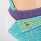 Stripe Peacock - Cushioned Ankle Socks