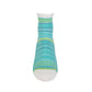 Seaside Peacock - Cushioned Quarter Crew Socks