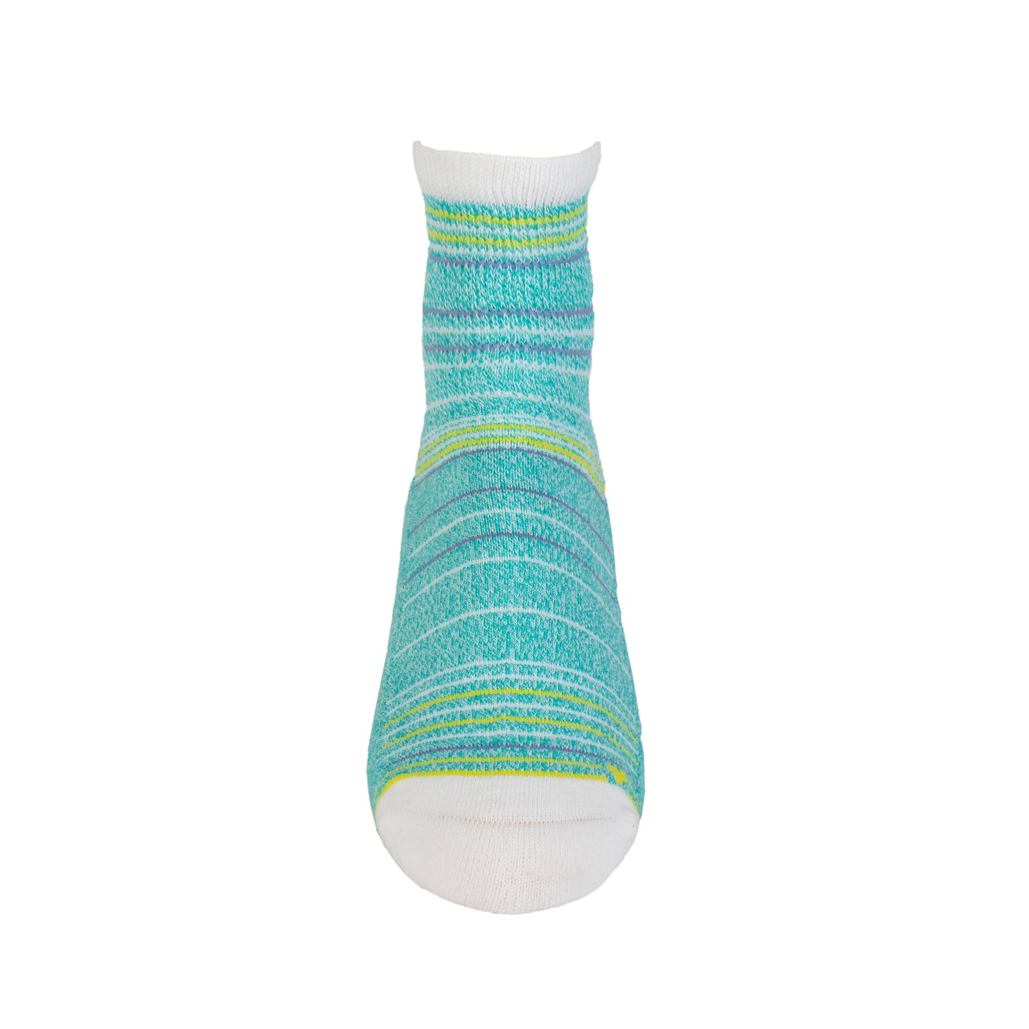 Seaside Peacock - Cushioned Quarter Crew Socks