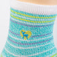 Seaside Peacock - Cushioned Quarter Crew Socks