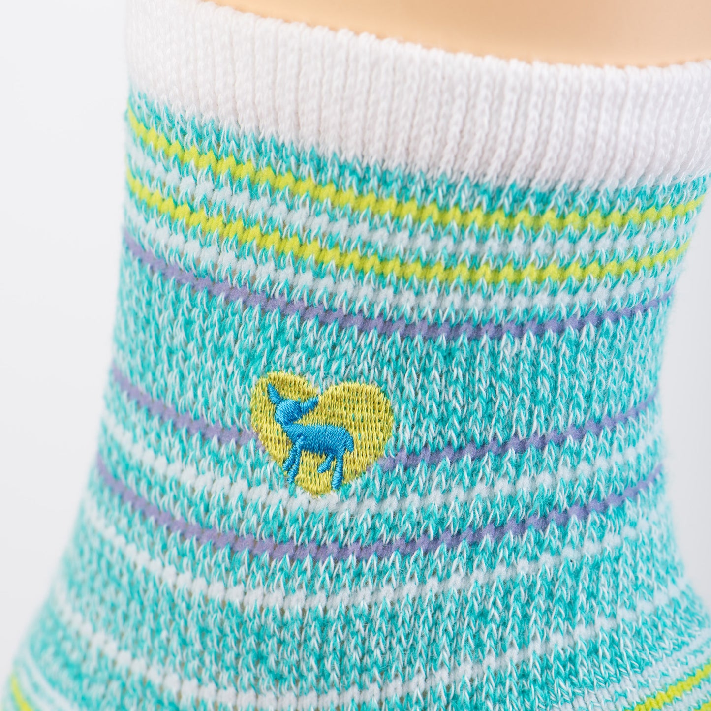 Seaside Peacock - Cushioned Quarter Crew Socks