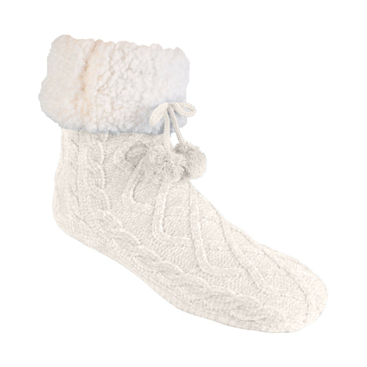 Chenille Knit Cloud - Recycled Slipper Socks