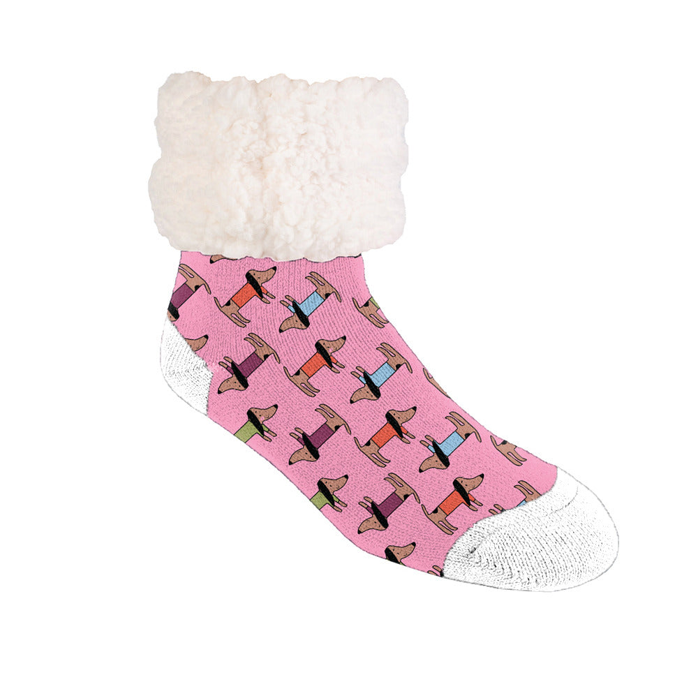 City Dog Candy Pink - Recycled Slipper Socks