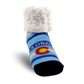 Pudus Cozy Winter Slipper Socks for Women and Men with Non-Slip Grippers and Faux Fur Sherpa Fleece - Adult Regular Fuzzy Socks Colorado Black - Classic Slipper Sock